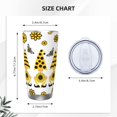 thumbnail image 4 of Salouo Sunflower Gnome Print 20oz Tumbler with Lid,Stainless Steel Vacuum Insulated Tumbler Durable Insulated Coffee Mug Thermal Cup with Splash Proof Sliding Lid-Straw Two-piece Set, 4 of 8