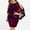 Wine, variant on Womens Wedding Guest Dresses Plus Size Plus Size Cold Shoulder Overlay Asymmetric Chiffon Strapless Sequins Dress