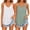 White, Green, variant on 2 Packs Tank Tops for Women Sleeveless Summer Tops V-Neck Double Spaghetti Strap Eyelet Casual Camisole Shirts for Daily