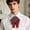 Wine, variant on Aufmer Adjustable Strap Male Formal Bowtie Classic Solid Tone Design Comfortable Fit Structure For Groom Team Wedding Formal Dress Accessory Use
