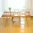 thumbnail image 3 of Yayeee Table Runner 70 inches Long Home Kitchen Dinning Party Decoration, Pink and Yellow Striped Pattern, 3 of 7