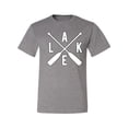 thumbnail image 2 of Wild Bobby, Lake Cross Paddles, Men Graphic Tee, Heather Grey, 5X-Large, 2 of 4