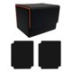 thumbnail image 1 of Caja de baraja de cartas coleccionables, caja de tarjetas deportivas de juguete portátil estándar Cuadros Negro Naranja, 1 of 8