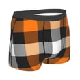thumbnail image 3 of Bingfone Orange Plaid Men'S Underwear - Casual Stretch Boxer Briefs-X-Large, 3 of 9