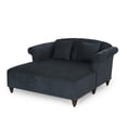 thumbnail image 4 of Elegant Charcoal Fabric Chaise Lounger for Lounge Chair Relaxation & Double Comfort, 4 of 9