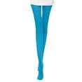 thumbnail image 3 of Women's Velvet Footed Pantyhose Tights, Adult Opaque Control Top Leggings, Comfortable Stretch Design for Everyday Wear, Royal Blue, One Size, 3 of 7