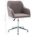 thumbnail image 4 of vidaXL Swivel Office Chair Taupe Fabric, 4 of 5