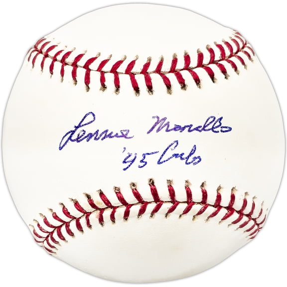 Lennie Merullo Autographed Official MLB Baseball Chicago Cubs "45 Cubs" Beckett BAS QR #BL93635