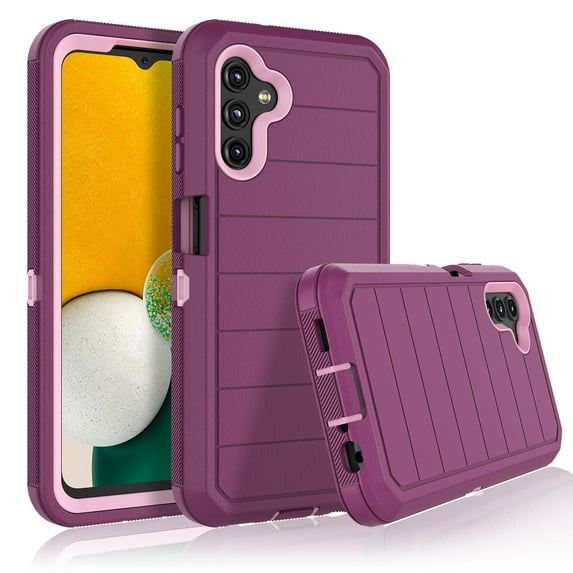 Galaxy A13 5G Cases, 3 in 1 Sturdy Phone Case for Samsung Galaxy A13 5G 6.5",Takfox Full-Body Shockproof Drop Protection Hybrid Bumper Rugged Rubber Cover Defend Matte Armor Phone Case -Wine Red