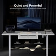 thumbnail image 3 of HLDIRECT Electric Standing Desk with 2 Drawers & Power Outlets & USB Ports, 47×31.5 inches Height Adjustable Desk with Storage, Sit Stand up Desk for Home Office, White, 3 of 9