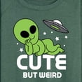 thumbnail image 3 of Instant Message - Alien Cute But Weird - Women's French Terry Pullover Long Sleeve Shirt, 3 of 6