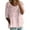 502_Light Pink, variant on Women's Long Sleeve T-shirt Women'S Print T Shirt Half Sleeved Round Neck Shirt 3/4 Sleeved T Shirt Loose Large Size T Shirt, Women's Long sleeve T-shirt M