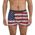thumbnail image 2 of Goofa America Flag Glitter Printed Men's Boxer Briefs Underwear, Moisture-Wicking Underwear, Trunk,Soft and Breathable Cotton Underwear-X-Large, 2 of 9