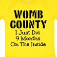 thumbnail image 4 of Inktastic Womb County I Just Did 9 Months on the Inside Boys or Girls Baby Bodysuit, 4 of 5