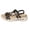 A Brown, variant on Sandals for Women Wedge Shoes Women's Fashion Casual Bohemian Roman Beach Leisure Round Toe Wedges Sandals Black 39