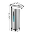thumbnail image 2 of SXcggal Automatic Soap Dispenser Touchless Soap Dispenser Hand Soap Dispenser Battery Operated Touchless Hand Dispenser Smart Electric Liquid Soap Stainless Steel Dish Soap Dispenser Kitchenware, 2 of 3