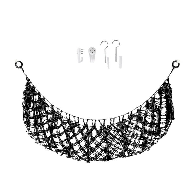 Handwoven Macrame Toy Storage Net Large Wall Hanging Organizer For Nursery Kids Room Decoration And Stuffed Animal Display