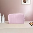 thumbnail image 5 of Unique Bargains 1 Pc Simple Square Makeup Bag Pink PU Leather, 5 of 6