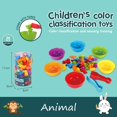 thumbnail image 3 of Material Montessori Arcoíris Conteo Oso Matemáticas Juguetes Animal Dinosaurio Color Clasificación Juego Niños Juguete Sensorial Educativo, 3 of 5