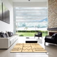 thumbnail image 6 of Ahgly Company Indoor Square Abstract Mustard Yellow Solid Area Rugs, 4' Square, 6 of 6