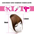 thumbnail image 3 of KoriKoli Clip in Bangs 100% Remy Human Hair Extensions Clip on Fringe Air Bangs with Nice Net Natural Flat Neat Bangs with Temples One Piece Hairpiece Straight Medium Brown for Women, 3 of 7