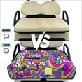 thumbnail image 6 of Yuyamidu Hippie Flowers Golf Cart Seat Covers Soft Club Car Cart Seat Towel Blanket with 4 Front Pockets for More 2-Seats Golf Carts Travel Sports, 6 of 8
