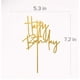 thumbnail image 2 of Adorno para tartas Tisbonsy Happy Birthday, acrílico dorado, 18 cm, 2 of 8
