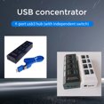 thumbnail image 4 of Gwong Electrónica Indicador LED de expansión USB ABS de alta velocidad Respuesta rápida 4 USB3.0 Concentrador para computadora, 4 of 6