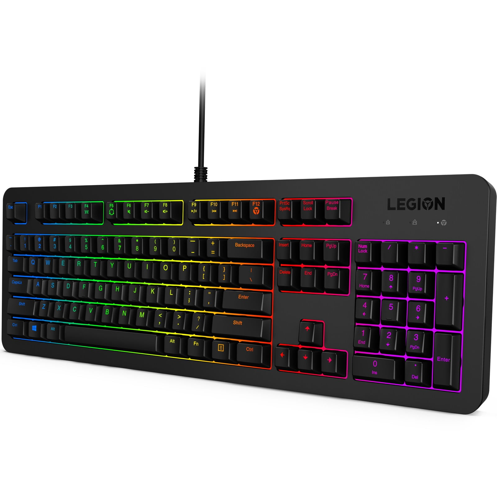 Lenovo Gy40y57708 Legion K300 Rgb Gaming Keyboard Us English Black Walmart Com Walmart Com