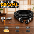 Internet Cable Tv 150FT Gray RG6 Triple Shielded Coaxial Cable for TV Internet Satellite ...