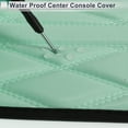 thumbnail image 5 of Unique Bargains Car Center Console Cover 12.20"x7.87"x0.79" Light Blue Black Nappa Leather 1 Pc, 5 of 7