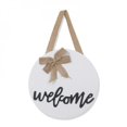 thumbnail image 5 of Final Clear Out!! Garden Decorative Board  Wooden Hanging Board White/Brown Rural Style Linen Double Bow Welcome/Hello Style, 5 of 5