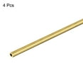 thumbnail image 4 of Uxcell 4mm OD 0.75mm Wall Thickness 300mm Length Brass Round Tube 4 Pack, 4 of 5