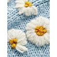 thumbnail image 6 of Toddler Girl  Knitted Cardigan Daisy Embroidery Round Collar Long Sleeve Single-breasted Outwear Casual Tops, 6 of 9