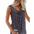 thumbnail image 2 of Camiseta sin mangas Jumpingount con estampado Cuello en V para mujer negro 3XL, 2 of 7