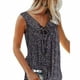 thumbnail image 2 of Camiseta sin mangas con estampado sin mangas sin mangas con cuello en V para mujer, chaleco de verano, negro, XL Speravity AP002122-12, 2 of 7