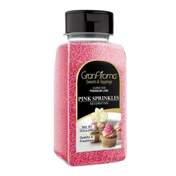 GranAroma Pink Sprinkles, 14.4 oz, Decorative, Cakes & Cupcakes