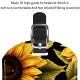 thumbnail image 4 of Square 2Pack PU Leather Sunflower Cruise Luggage Tag with Privacy Cover and Name ID Tag for Travel Handbags Backpacks Luggage Tags, 4 of 6