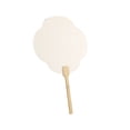 thumbnail image 2 of Abanico redondo de papel para pintar y caligrafía | Abanico plegable en blanco para crear arte DIY | Abanico decorativo con mango de madera para decoración del hogar, 2 of 6