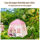 thumbnail image 4 of Juguete Carpa Bloosom  Niñas Casa Castillo Con 3m Luces Estrella Rosa, 4 of 4