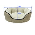 thumbnail image 4 of Pet Spaces 19in Oval Dog Bed, Cat Bed, Tan, 4 of 5
