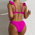 thumbnail image 4 of Traje de baño de encaje para mujer Traje de baño de bikini cómodo dividido envuelto duro OAVQHLG3B Store  lin121212, 4 of 4