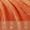 thumbnail image 5 of Exclusivo Mezcla King Size Flannel Fleece Blanket, Super Soft Velvet Plush Bed Blanket, 90x104 Inches, Burnt Orange, 5 of 7