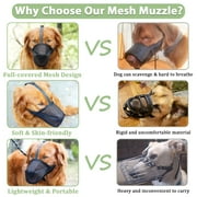 Dog Muzzle,Soft Mesh Covered Muzzles for Small Dogs,Poisoned Bait Protection Muzzle with Adjustable Straps,Prevent Biting Chewing and Licking,Black XS