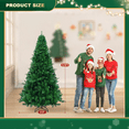 thumbnail image 3 of Seizeen Christmas Trees, 5.5FT Full Xmas Trees with 850 Branches, DIY Artificial Tree with Folding Metal Stand, Fast Segmented Assembly, 3 of 8