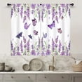 thumbnail image 2 of Kitchen Rules Curtains 27.5W X 39L Inch 2 Panels Rod Pocket Rustic Farmhouse Funny Vintage Modern Small Short Cafe Curtains Wood Inspirational Window Drapes Treatment Bathroom Home Decor, 2 of 6