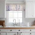 thumbnail image 5 of Watercolor Lavender Sheer Curtains Valances for Windows Country Spring Field Leaf Wildflower Chiffon Kitchen Valances for Cafe, Voile Window Treatments Curtains for Living Room Bedroom, 42"x12", 5 of 9