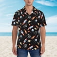 thumbnail image 5 of Uemuo Space Rocket Printed Regular Fit Short Sleeve Casual Hawaiian Shirt for Men,Aloha shirt,Tropical shirt,Floral print shirt,Vacation Beach shirt-Large, 5 of 9