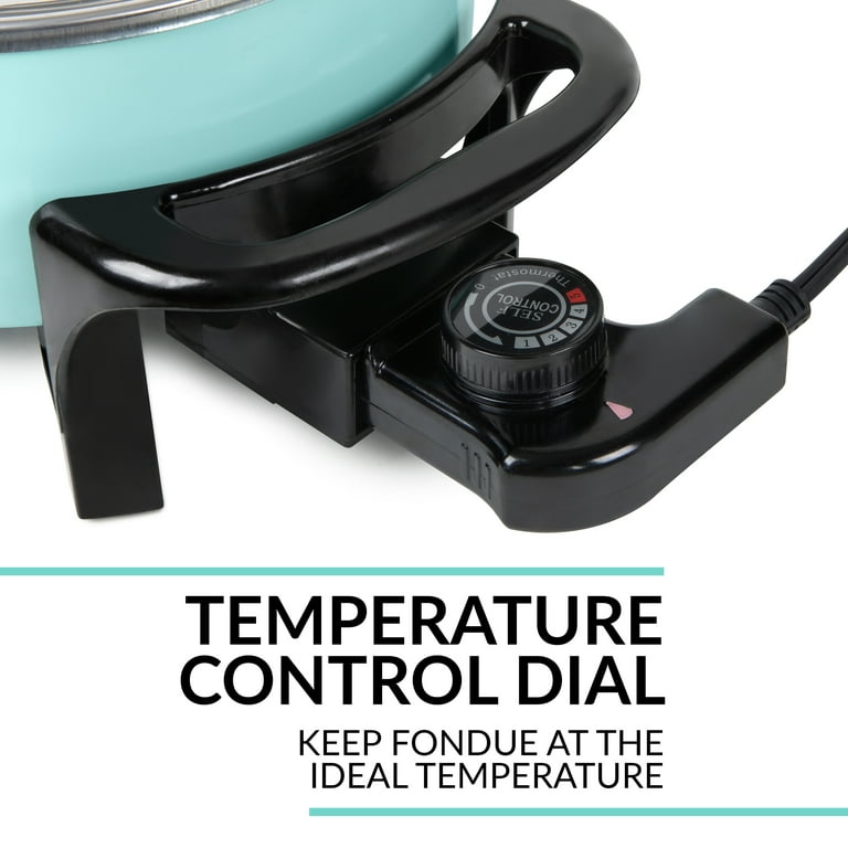 Nostalgia 12-Cup Electric Fondue Pot, Aqua - Dippers Machine