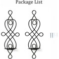 thumbnail image 4 of 1 candelabro montado en la pared de estilo vintage negro, candelabro de hierro creativo, decoraciones de pared para el jardín del hogar, candelabro montado en la pared, 4 of 5